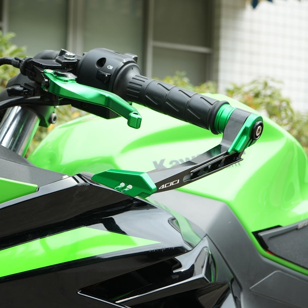 Motorcycle Brake Clutch Lever Guards Bar End Handguard Compatible With Ninja 400 2018 2019 2020 2021 2022 2023 | Handlebar Protector Ninja400 EX400 Accessories (red)