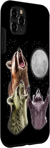 Miniatura 3 de Funda para iPhone 11 Pro Max 3 Raccoon Moon Howling Funny Racoon Animal Lover Zoologist Case