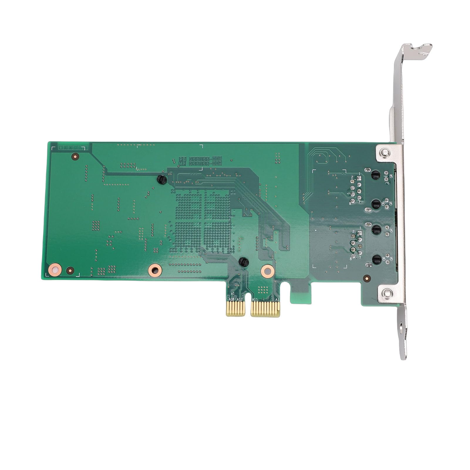 Aramox Scheda di Rete PCIe Adattatore di Rete PCI Express Doppio RJ45 con Chipset 82575 10 100 1000Mbps PCIe 2.0 X1 a Basso Profilo per Server 11 PC