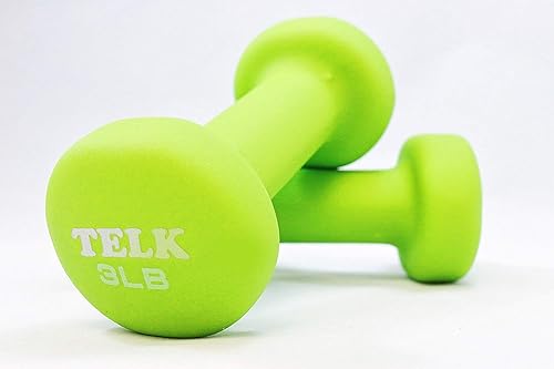 Miniatura 10 de TELK Mancuernas de neopreno, agarre antideslizante de neopreno, entrenamiento de construcción corporal de lujo, ideales para ejercicio general, 1