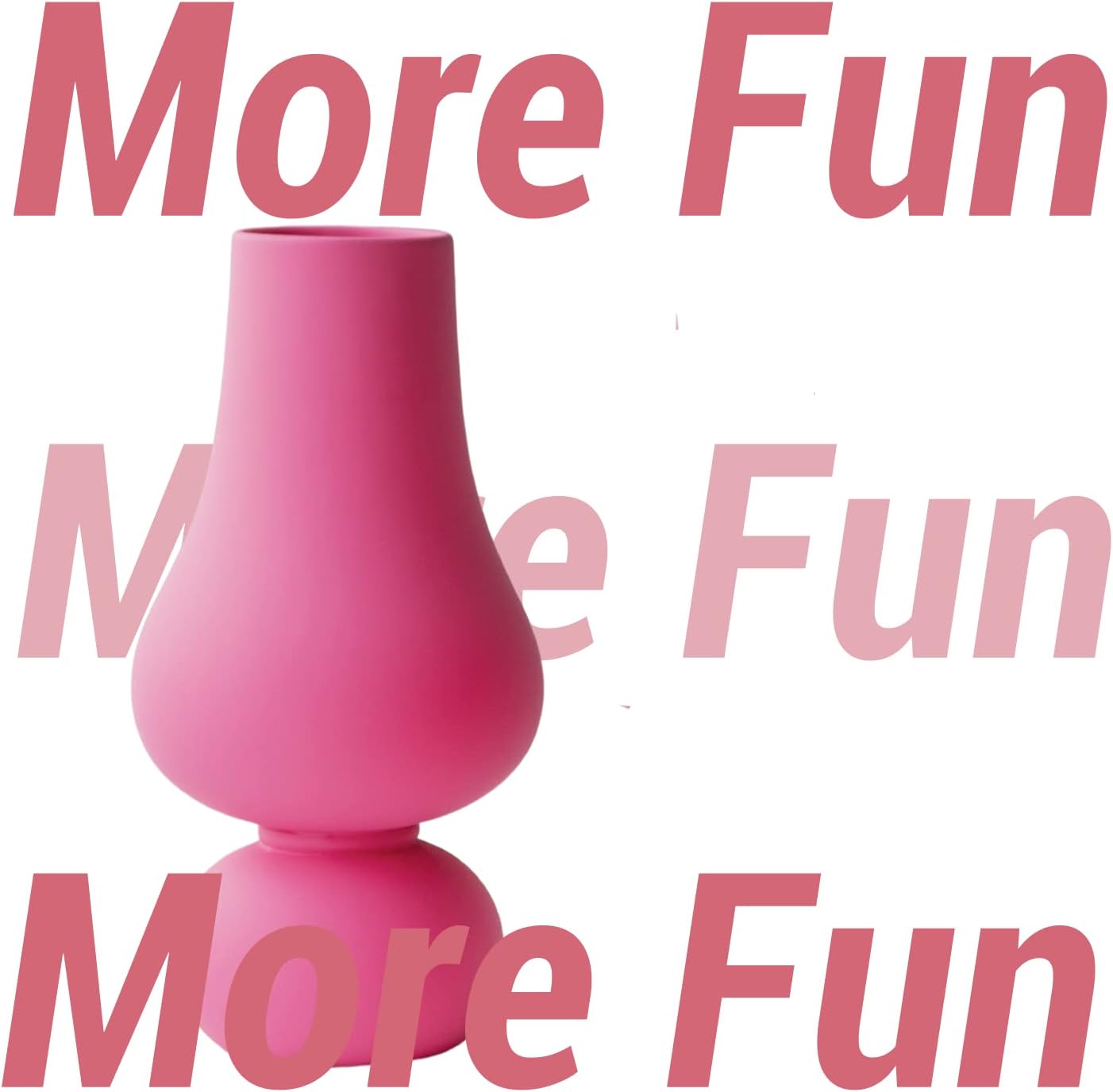 BLOFLO Hot Pink Ceramic Vase, Colorful Ceramic Vase, Modern Dried Flower Vases, Pink Round Vase for Centerpieces Wedding Dinner Table Party Office, Housewarming Gift (2 Layers Pink) - Image 9