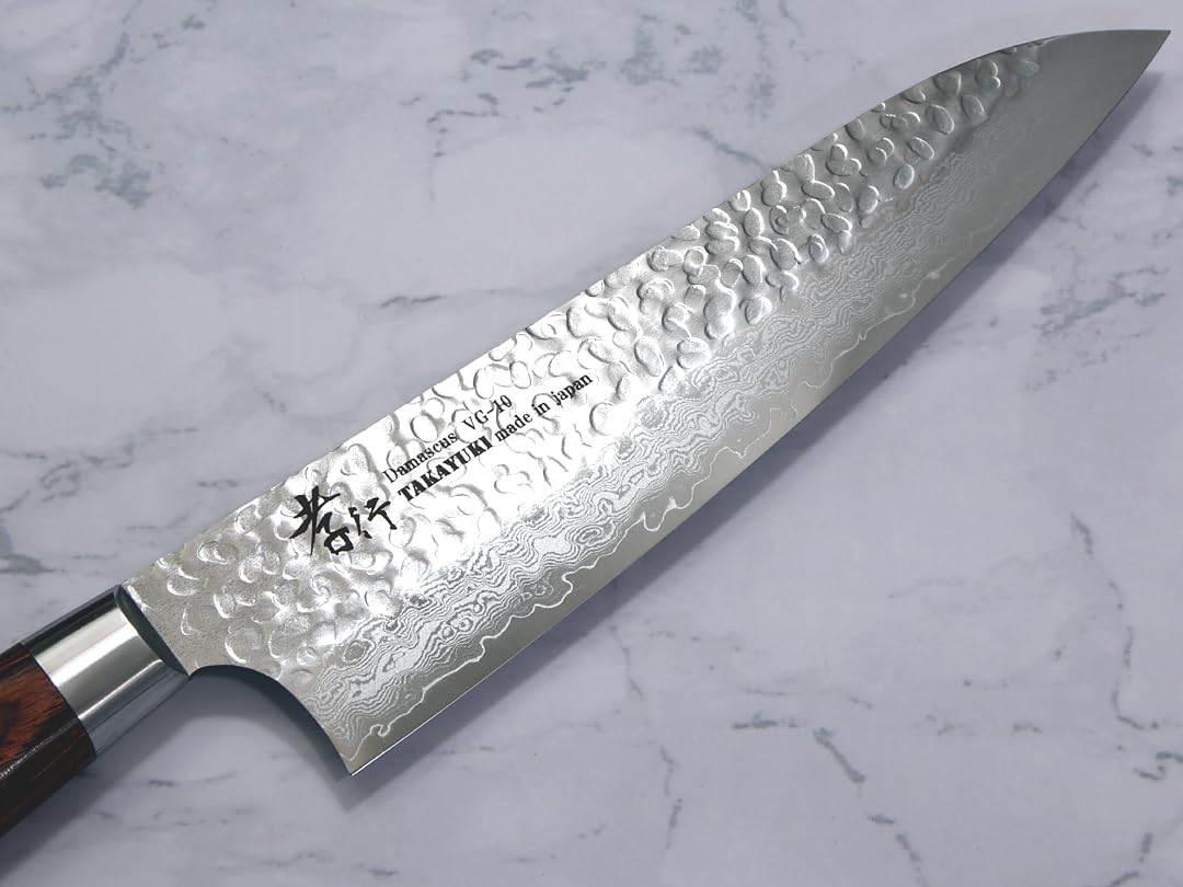 Amazon | 堺孝行 槌目ダマスカス VG10割込み 33層 牛刀210mm 07395