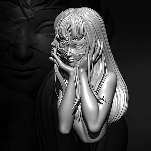 55mm Resin Figure Bust Miniature Model kit Ancient Fantasy Female Warrior Resin Bust Model kit unassembled and unpainted Resin Parts (EZ1N-5) - Image 2