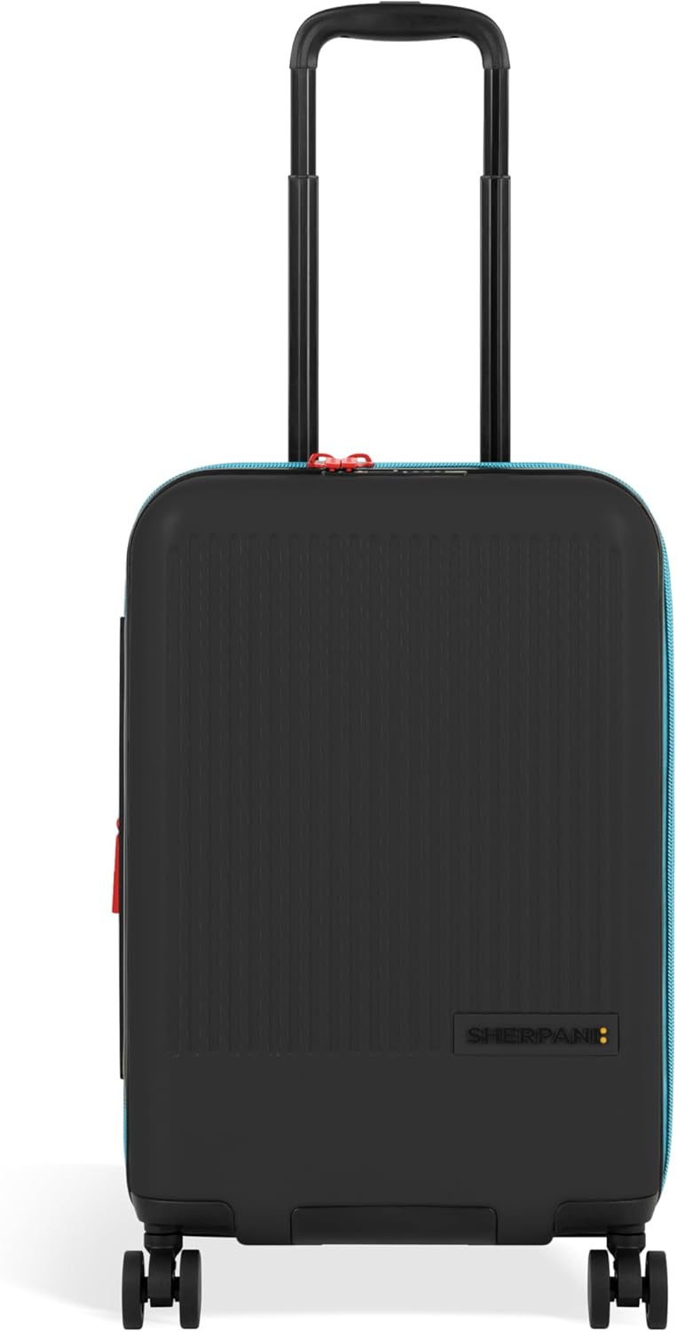 Sherpani Meridian, 22 Inch Carry On Luggage Airline Approved, Rolling Hardside Suitcase 22x14x9, Hard Shell Luggage with Double Spinner Wheels, Expandable Suitcase for Men Women (Chromatic)