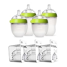 Comotomo Baby Bottle Bundle, Verde, (Conjunto de 7 piezas)