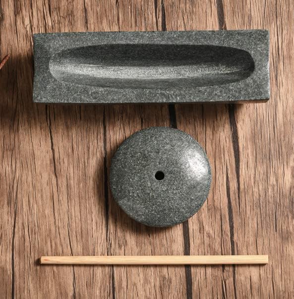 Miniatura 4 de Rodillo de piedra azul, molienda de té en la dinastía Song, mortero de piedra pequeño, rodillo, producción de polvo de té matcha, molienda de pastel