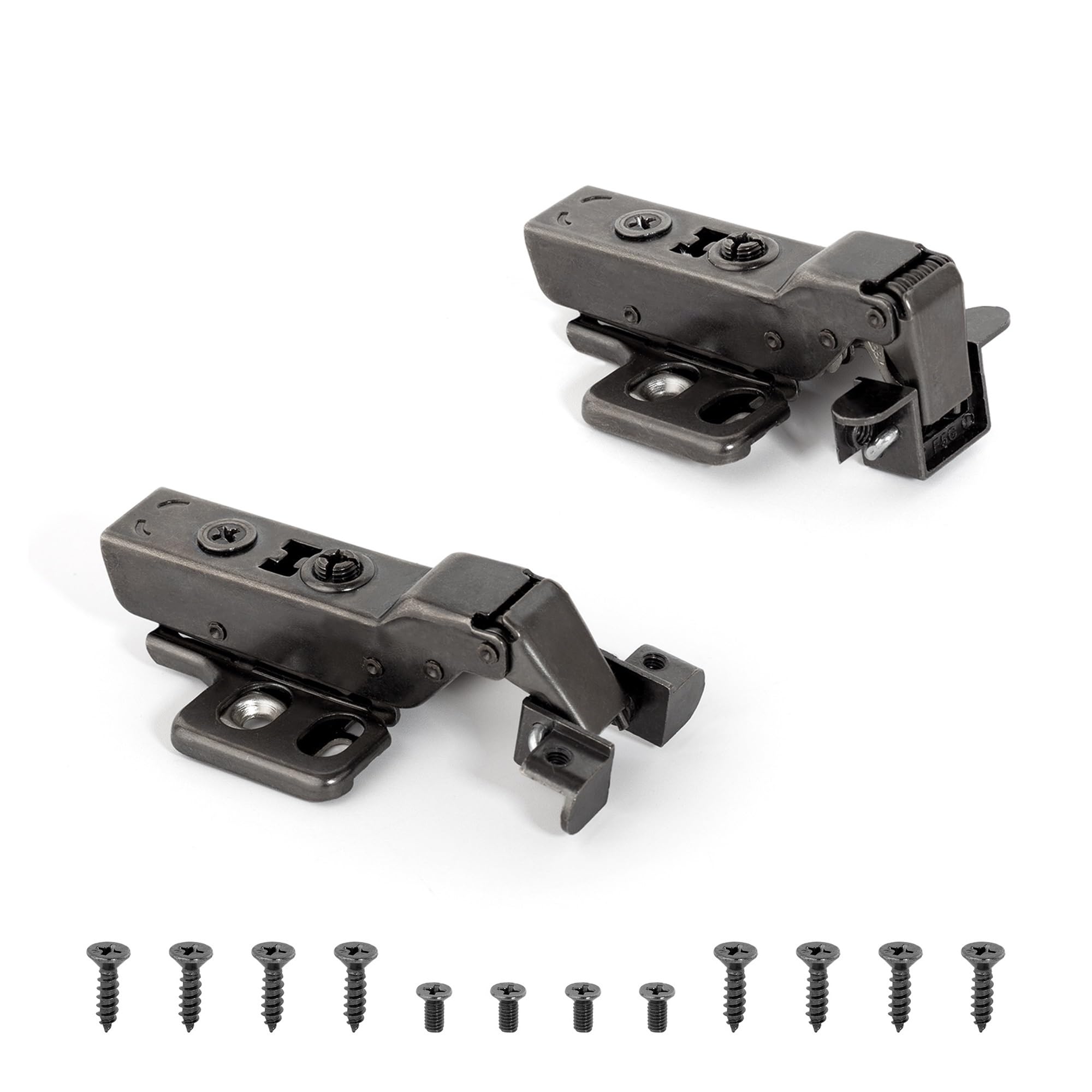 Axylqjvznc Half Overlay 2Pcs 2Pcs Aluminum Frame Glass Door Hinges – Hydraulic Soft-Close Hidden For Kitchen Cabinets