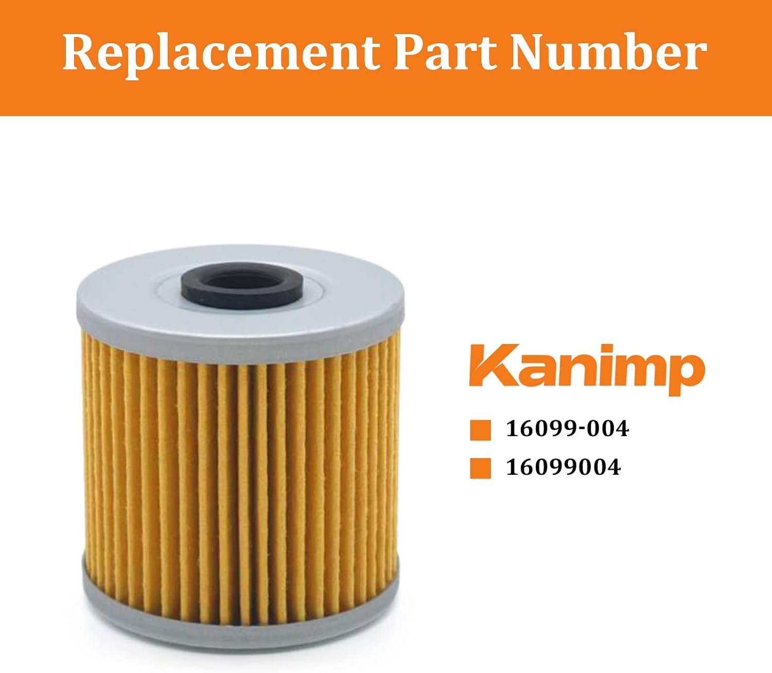 HF123 16099-004 Oil Filter Compatible with Kawasaki KLT200 KLT250 KLF220 KLF250 KLF300 KL650