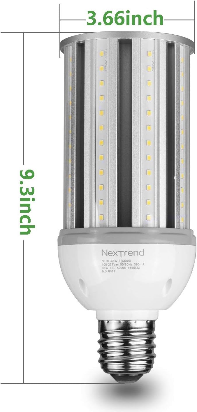 Prоmо Dіѕсоunt Uр Tо 70% оƒƒ 36W LED Corn Light bulb daylight 360°Degree for Outdoor Warehouse, NexTrend 4350lm 180W Equivalent 5300K Daylight White LED Street and Area Light, E39 Medium Screw Base for Indoor/ Garage Parking Lot, Amаzоn Crаzу 🔥 Dеаlѕ 36W LED Corn Light bulb daylight 360°Degree for Outdoor Warehouse, NexTrend 4350lm 180W Equivalent 5300K Daylight White LED Street and Area Light, E39 Medium Screw Base for Indoor/ Garage Parking Lot,