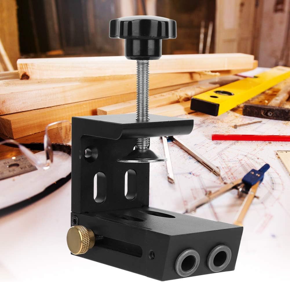 Oblique Hole Locator Aluminum Alloy Woodworking Tool Kit with 2 Step Drill Bits for DIY Woodworking Projects Precise Hole Positioning Accessories for Professional Carpenter
