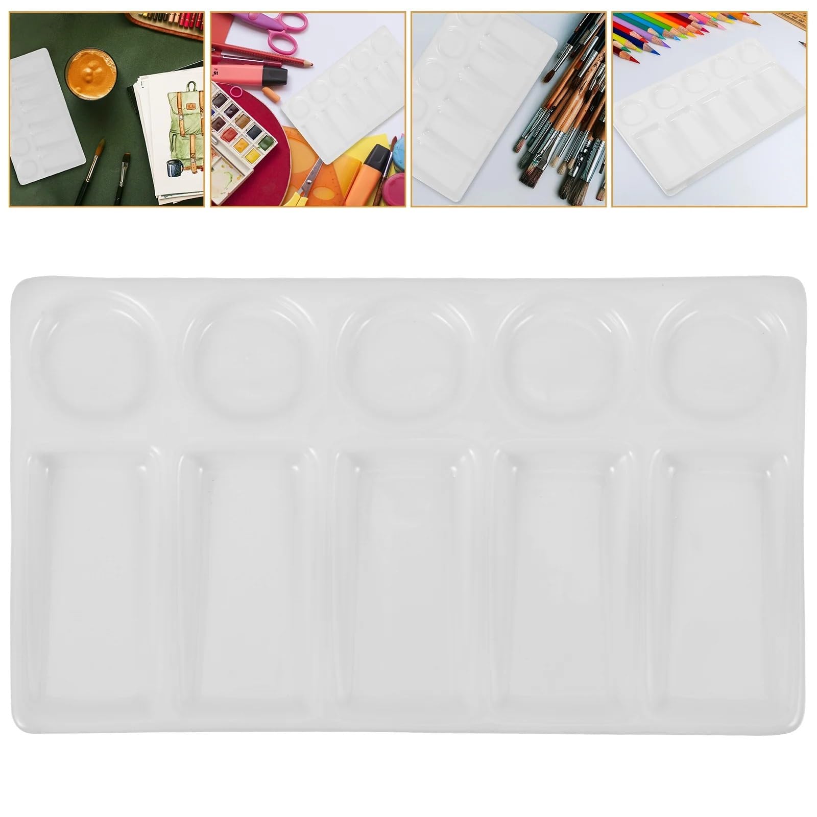 Paleta De Pintura Paleta de Colores de 2 uds, Paleta de Pintura, Paleta de Mezcla de Acuarelas, Bandeja de Pintura, Paleta de Colores, Placas de Mezcla de pigmentos