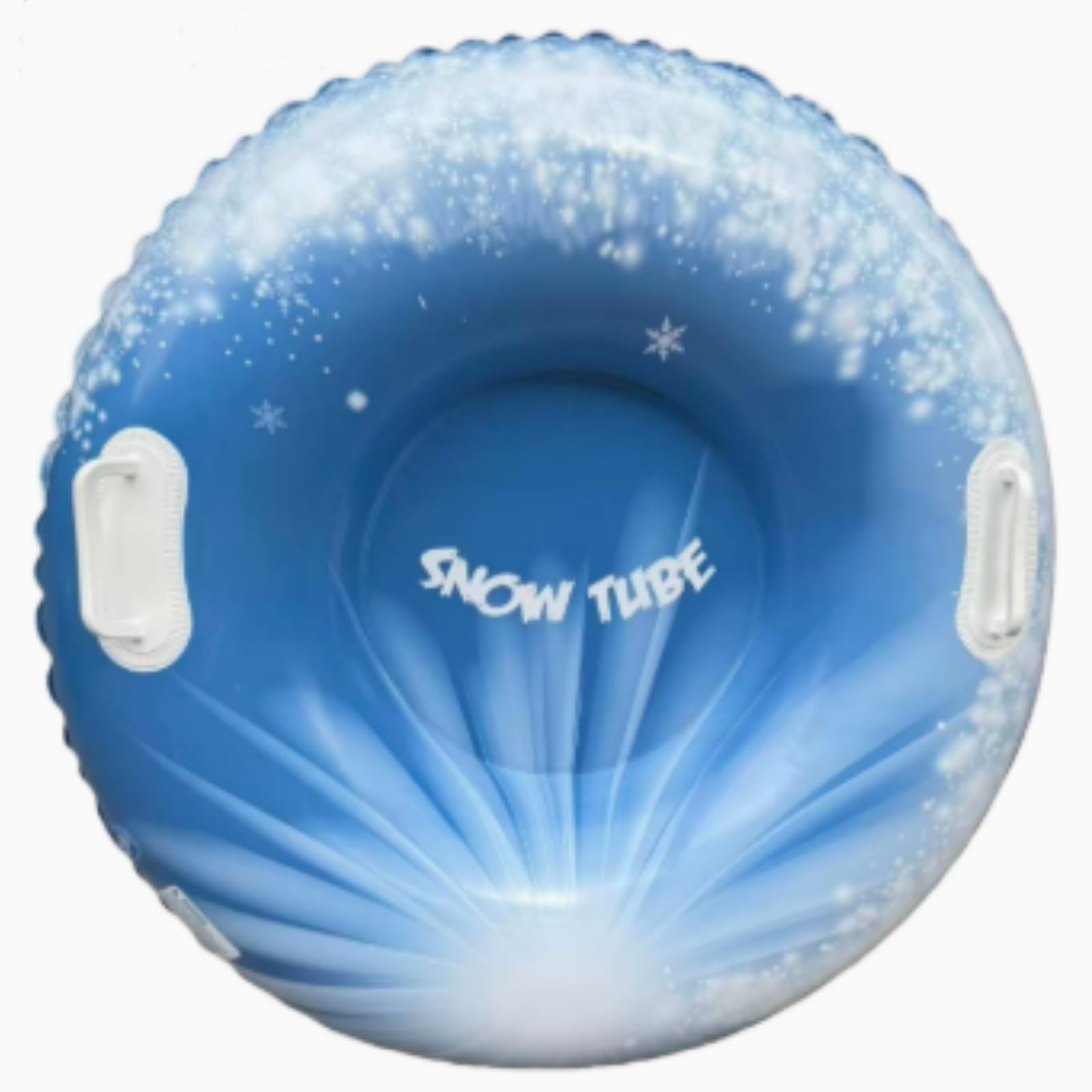 Snow Tube 90cm Sleds for Adults, Inflatable Snow Sled with Handles Heavy Duty Adult Sledge Thicken Toys forWinter Sled Sleds for Adults (Blue Snow Queen)