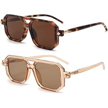 Retro 70s Aviator Sunglasses Women Men Trendy Shades Square Stylish UV400 Vintage Sun Glasses