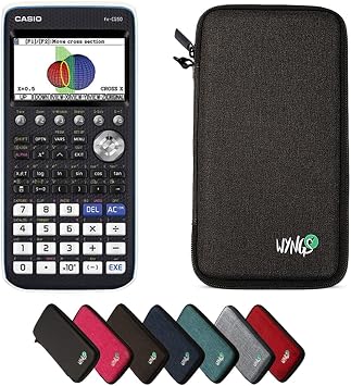 Casio fx-CG50 including a WYNGS protective case in Dark Gray - Basic Set