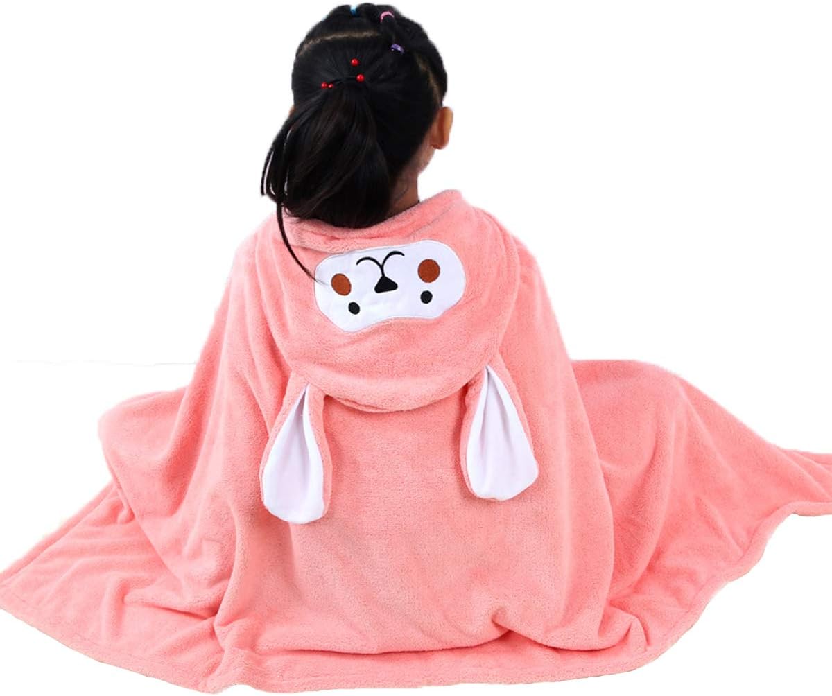 HilmochoKids Hooded Bath Towel Large Soft Baby Toddler Blanket Poncho Towel Children Swimming Beach Towel Bathrobe for Boys and Girls