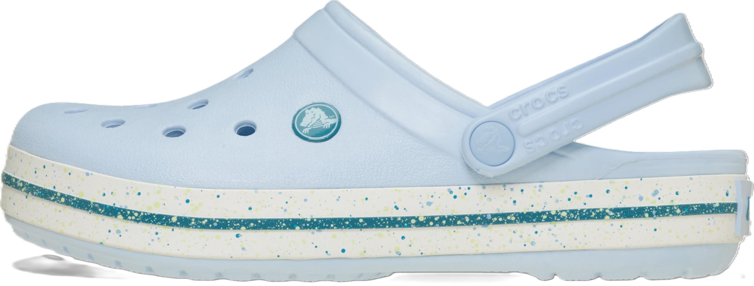 Crocs Zuecos Crocband unisex para adultos, Azul moteado escarcha, 10 Women/8 Men