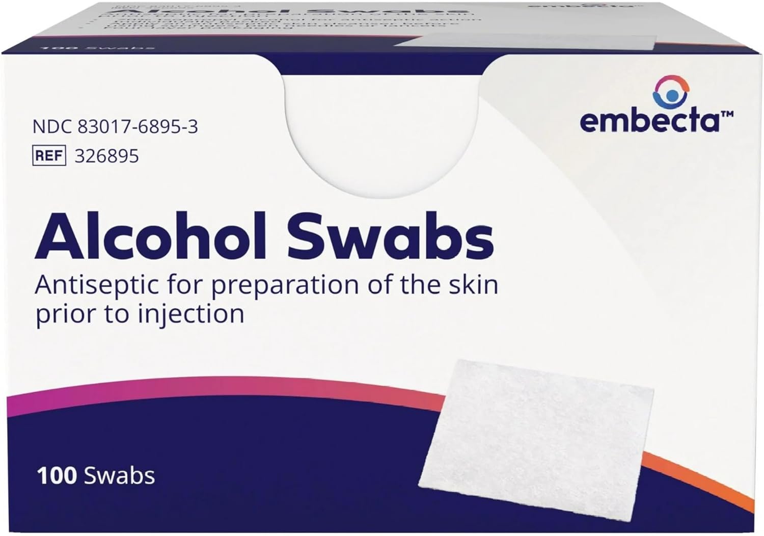 BD Alcohol Swabs, 100 Count (Pack of 12)