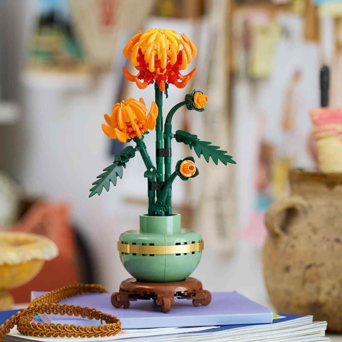 LEGO 10368 Icons Chrysanthème | Fleurs Artificielles Décoratives | Set Adulte Relaxant - Image secondaire