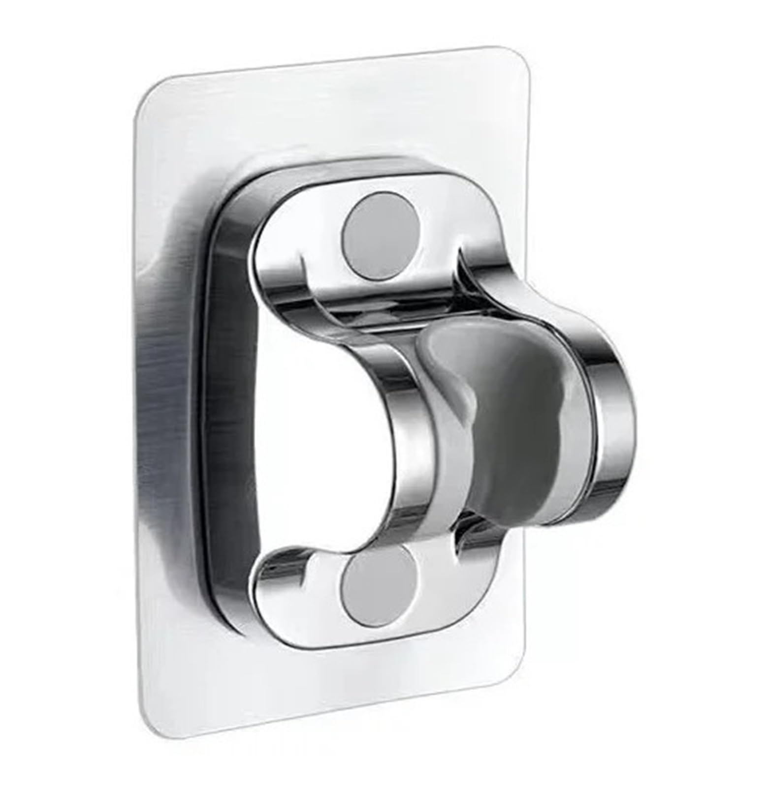 Msfhtgf Silver Shower Head Bracket， Suction Cup Shower Holder Adjustable Nozzle Handheld Punch-Free