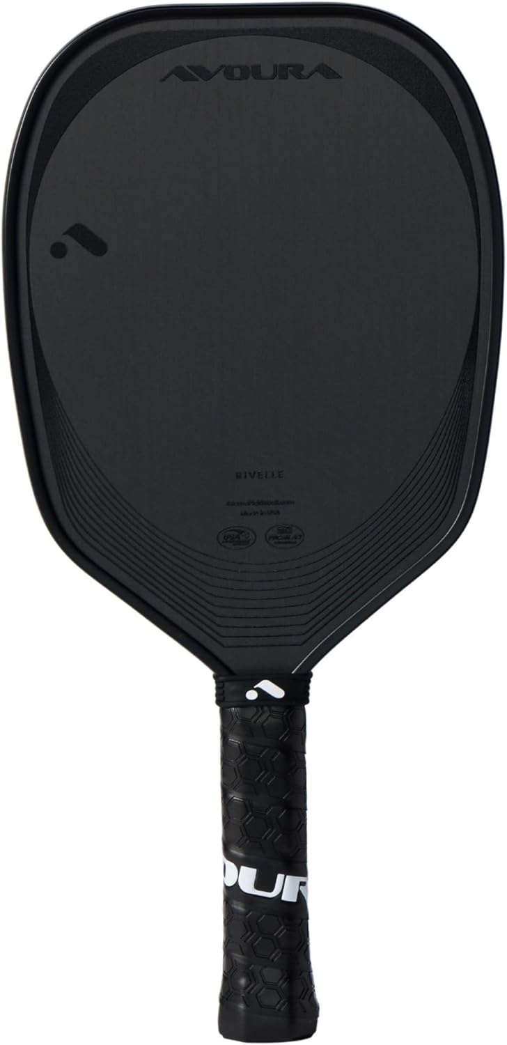 Rivelle Hybrid Pickleball Paddle, Toray t700 Carbon Fiber, Durable American Made Core, All Court Versatility