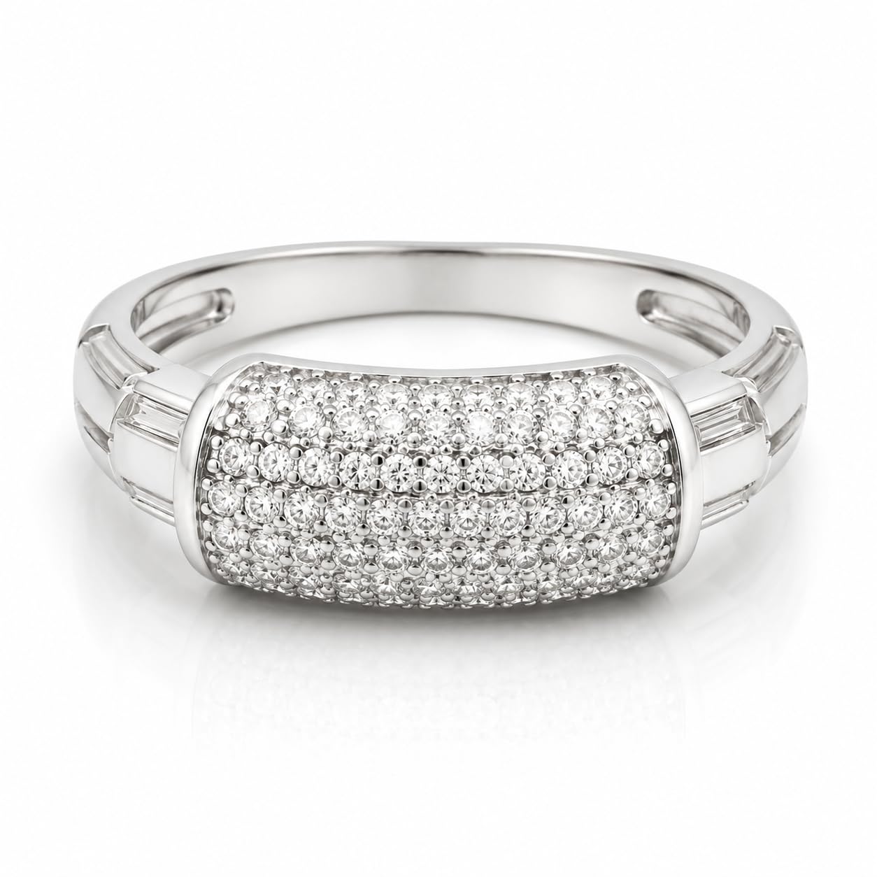 forevershine Rhodium Plated Cubic Zirconia Adjustable Finger Ring for Women | Crystal Studded Fashion Ring | Party, Wedding & Daily Jewellery-picture-10