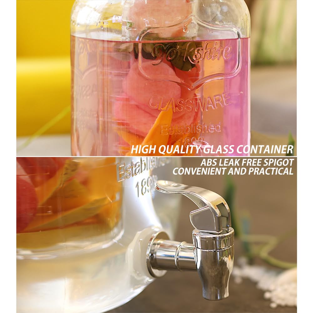 Amazon.co.jp: ガラス製飲料ディスペンサー|5L 大容量ジュース
