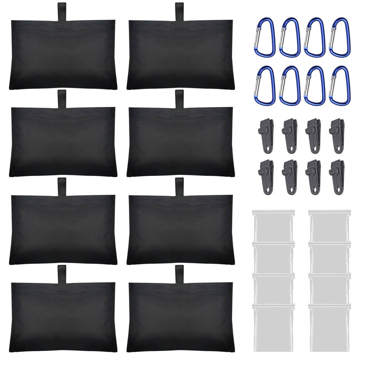 tarp sandbags MQLD 8 Packs Boat Cover Sand Bags for Boat Weights Mooring Sand Bags Scott Easy Adjust 26/28