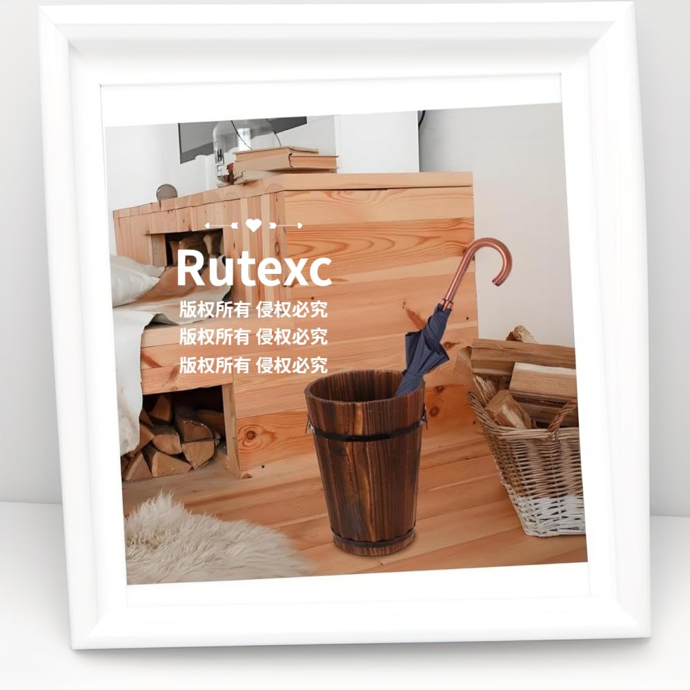 Amazon.co.jp: Rutexc ウッド ヴィンテージ バスケット 収納 ボックス