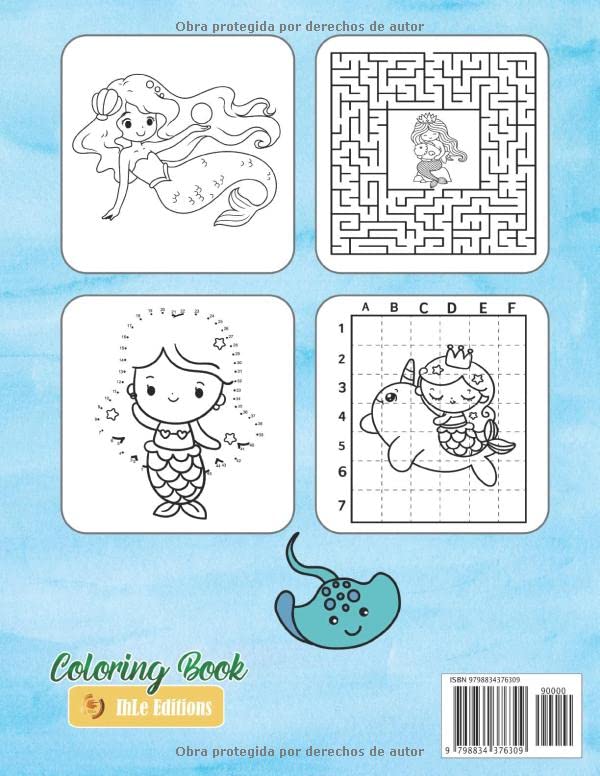 Miniatura 2 de SIRENITAS Libro de actividades y de dibujo Recomendado para niños de 4 a 8 años (Spanish Edition)