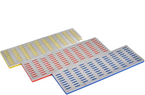 Miniatura 7 de Oumefar Juego de piedra de afilar de diamante de 3 piezas, herramienta de afilado de piedra de afilar piedra de afilar afilador de piedra afilador