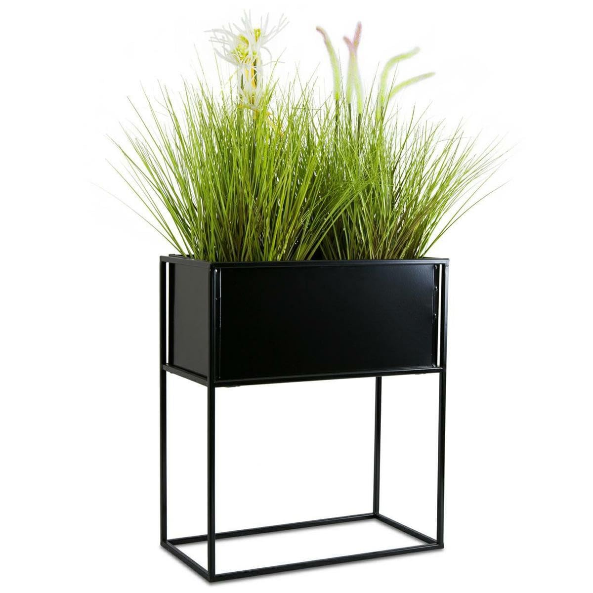 Kwietnik stojący skrzynia czarny 50 cm