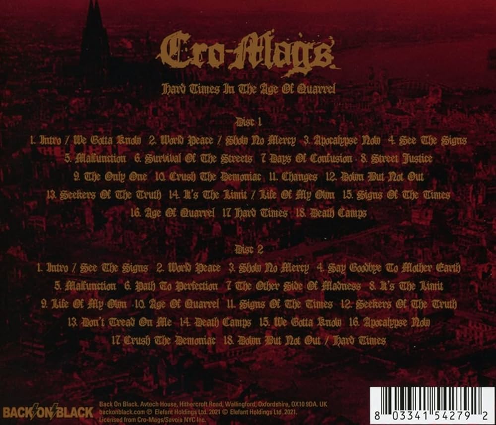 Cro Mags age LP nyhc ハードコア Cro Mags age LP nyhc ハードコア Cro-Mags – Hard Times In An