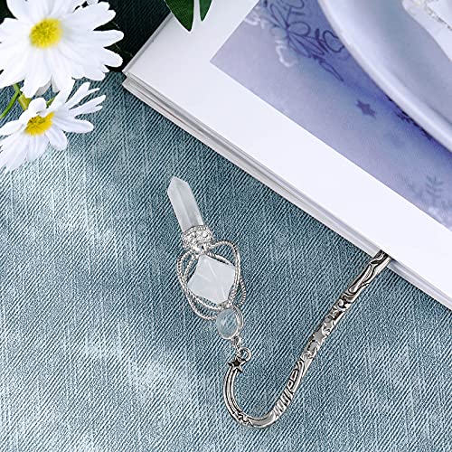Antique Silver Metal Bookmarks Hexagonal Pointed Beading Book Marks Silver Beading Book Marker Vintage Silver Manga Bookmark Crystal Pendants Bookmarks For Women Kids Teens Girls Readers Book Lovers #TOP4