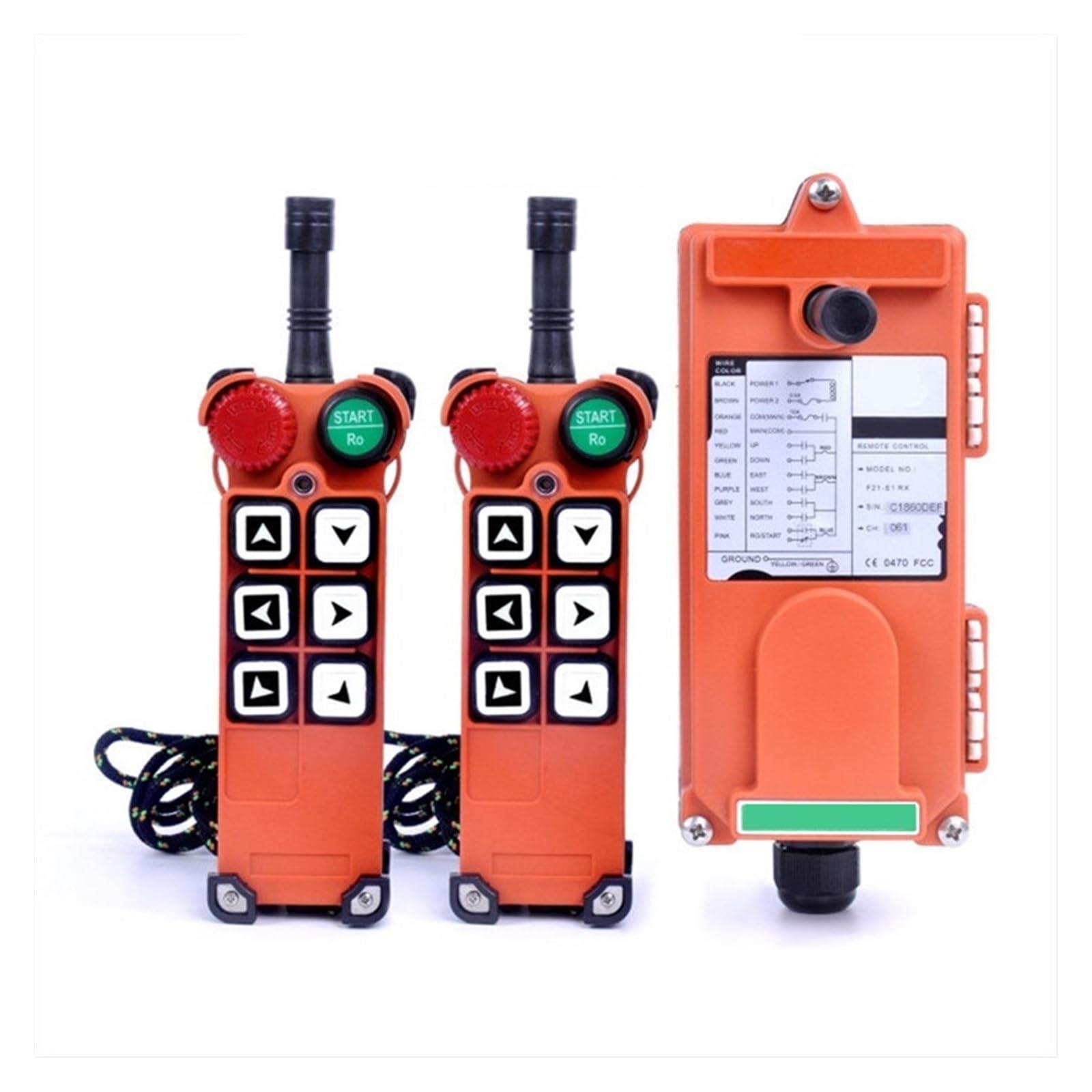 JVDDI Universal F21-E1 380/220/36 Remote Control Wireless remote control for Hoist Crane 2 transmitters 1receiver(220 AC)