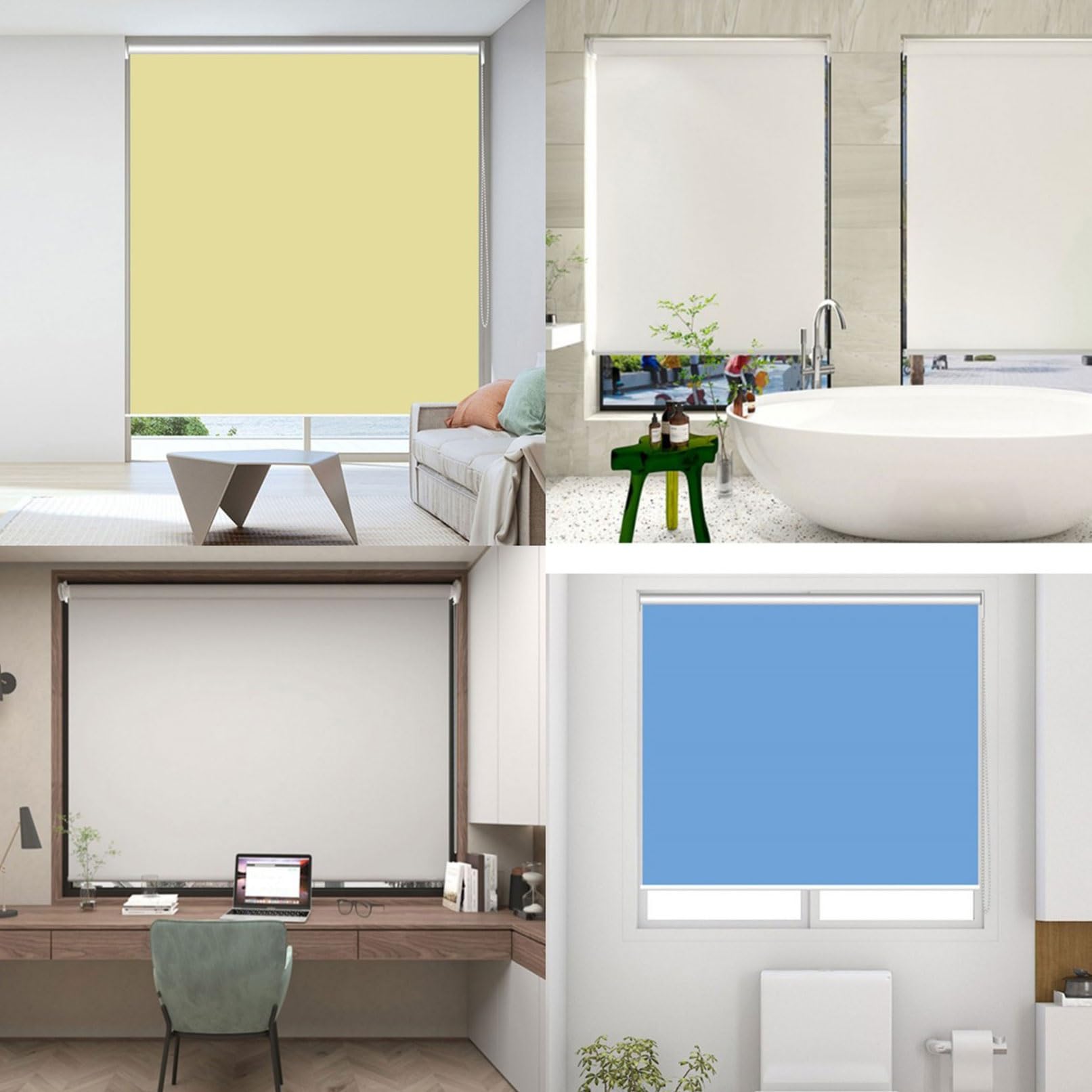 Doppelrollo Klemmfix Ohne Bohren 75 x 90 cm Hitzeschutz und Sichtschutz Verdunkelung Dachfenster Rollo Einfache Installation für Fenster & Tür, Dunkelgrau