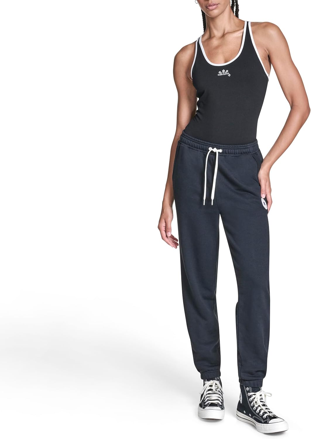 Converse Womens Drawstring Waist with Chuck Patch Ankle Cuffs - Image 2