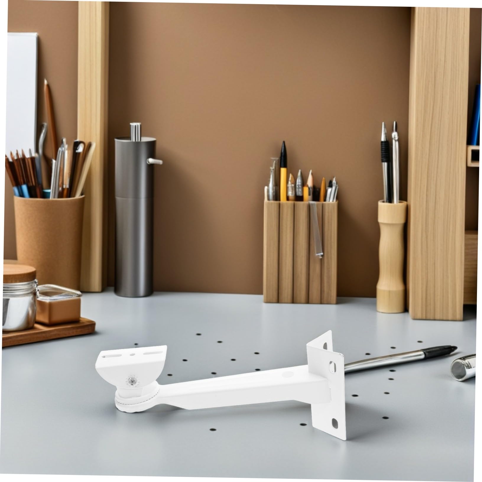 2 Sätze Eckhalterung für Überwachungskameras mit Verstellbarem Verlängerungsstab Flexible Montage für Wand Deckenbefestigung für Umfassende Sicherheitsabdeckung