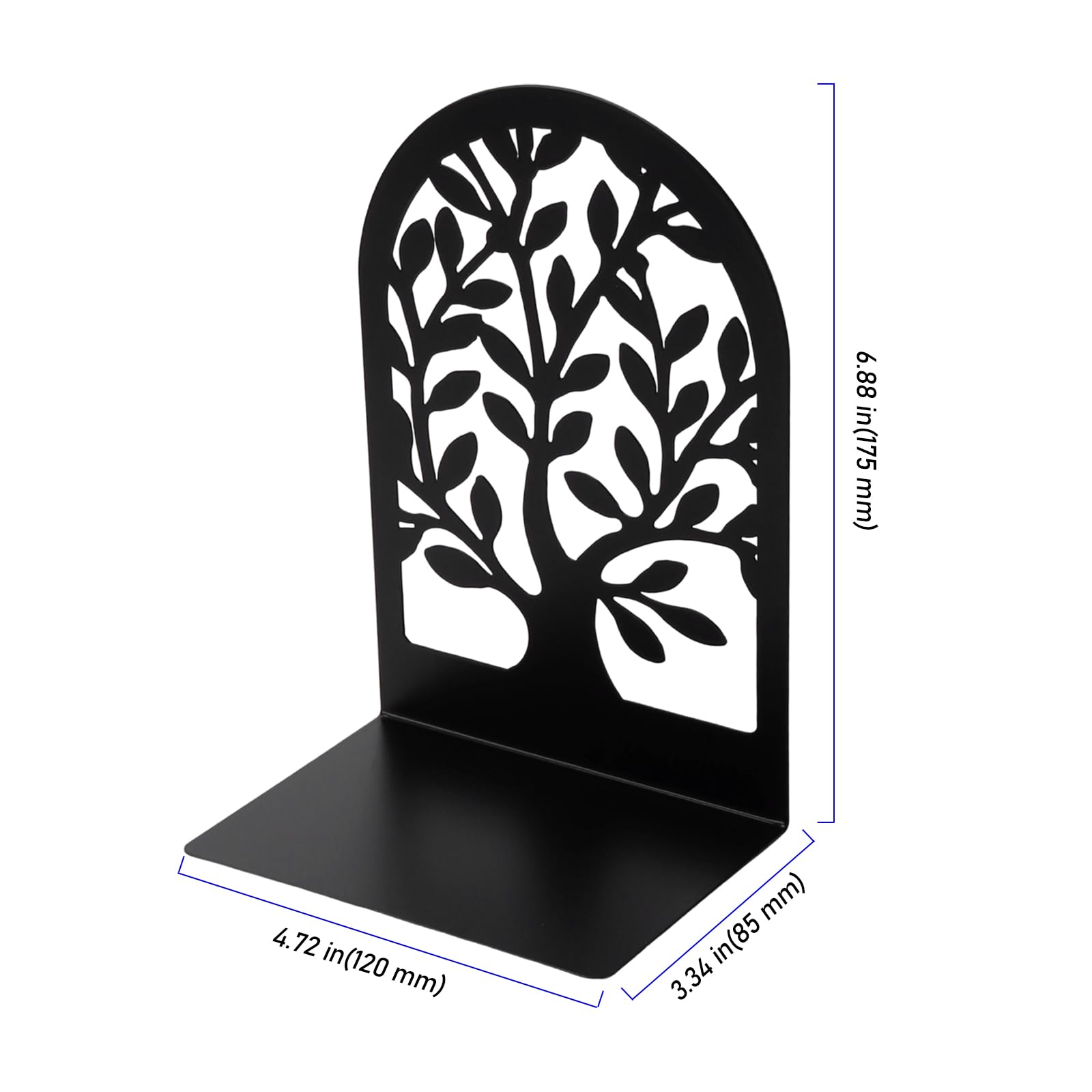 6 sztuk metalowych podpórek do książek w kolorze czarnym, 17,5x12x8,5 cm uchwyt na książki, czarna podpórka, uchwyt na książki do biura, szkoły, domu, biblioteki