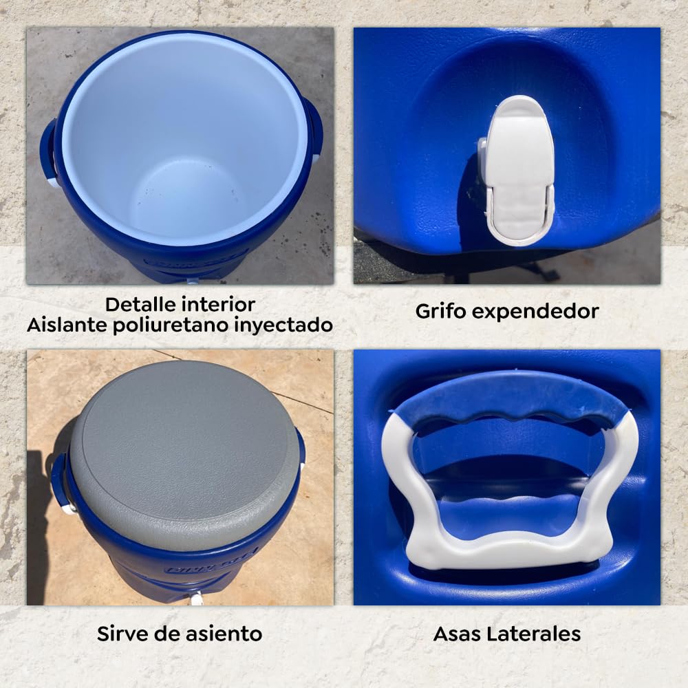 Pinnacle Bidones para Agua – Bidon Agua con Grifo y Dispensador de Agua – Ultra Resistente, con Aislante PU Ideal para Eventos Deportivos y Competiciones (20 litros)