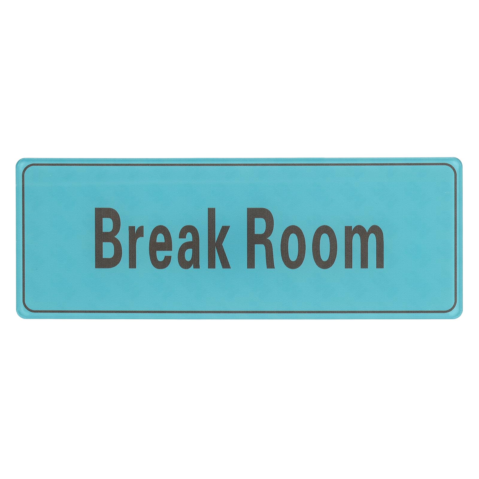 PATIKIL 9"x3" Break Room Sign, 1Pcs Room Door Sign Self-Adhesive Door Sticker Acrylic Wall Signage Easy Installation for Indoor Outdoor Home Business, Light Grayish Blue with Gray Text