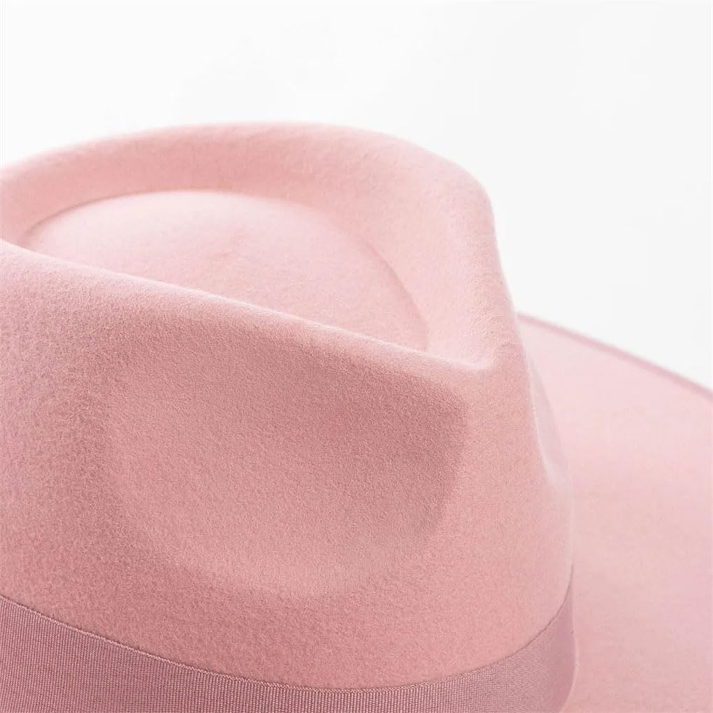Cappello Fedora a tesa larga in lana con fiocco decorativo per donne e uomini, cappello in feltro per feste, matrimoni, shopping