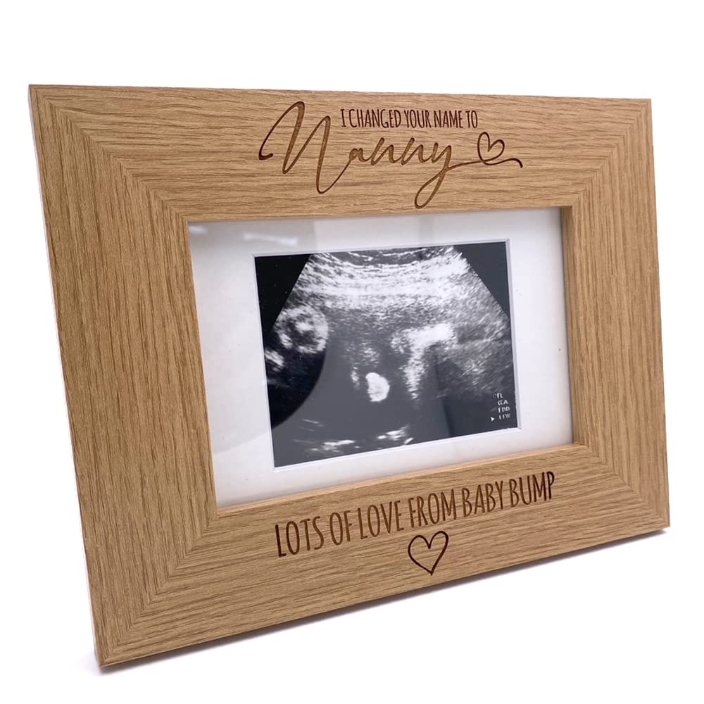 I Changed Your Name To Nanny Baby Scan Announcement Photo Frame