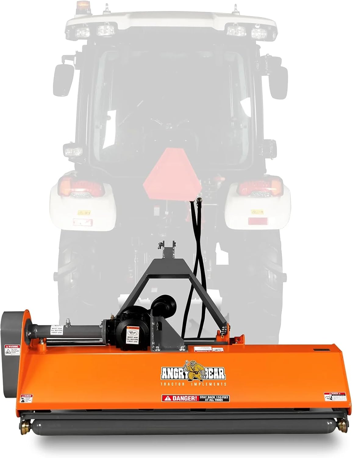 MechMaxx 68'' Working Width 3 Point PTO Flail Mower with 8inch Left/Right Hydraulic Side Shift,for 30-60hp CAT 1 Tractor, NAM68H