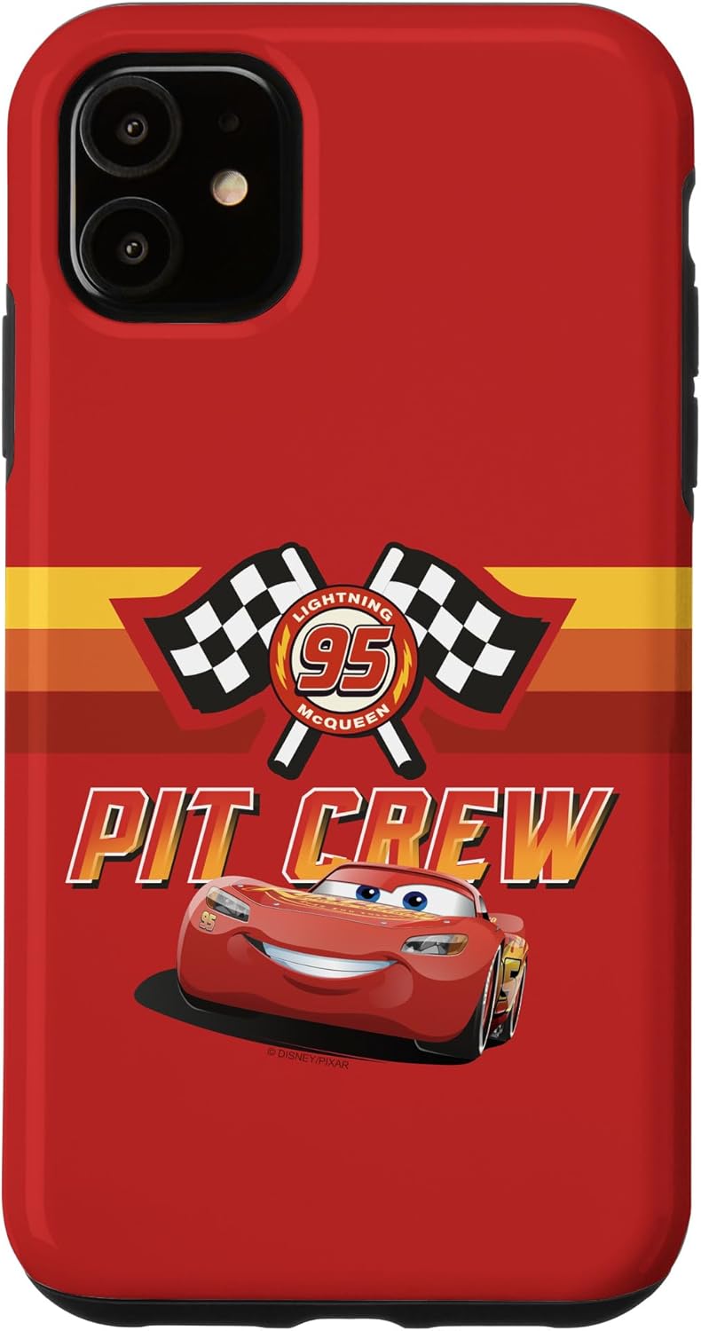 Disney Pixar Cars Two Lightning McQueen Pit Crew 95 Case for iPhone 11