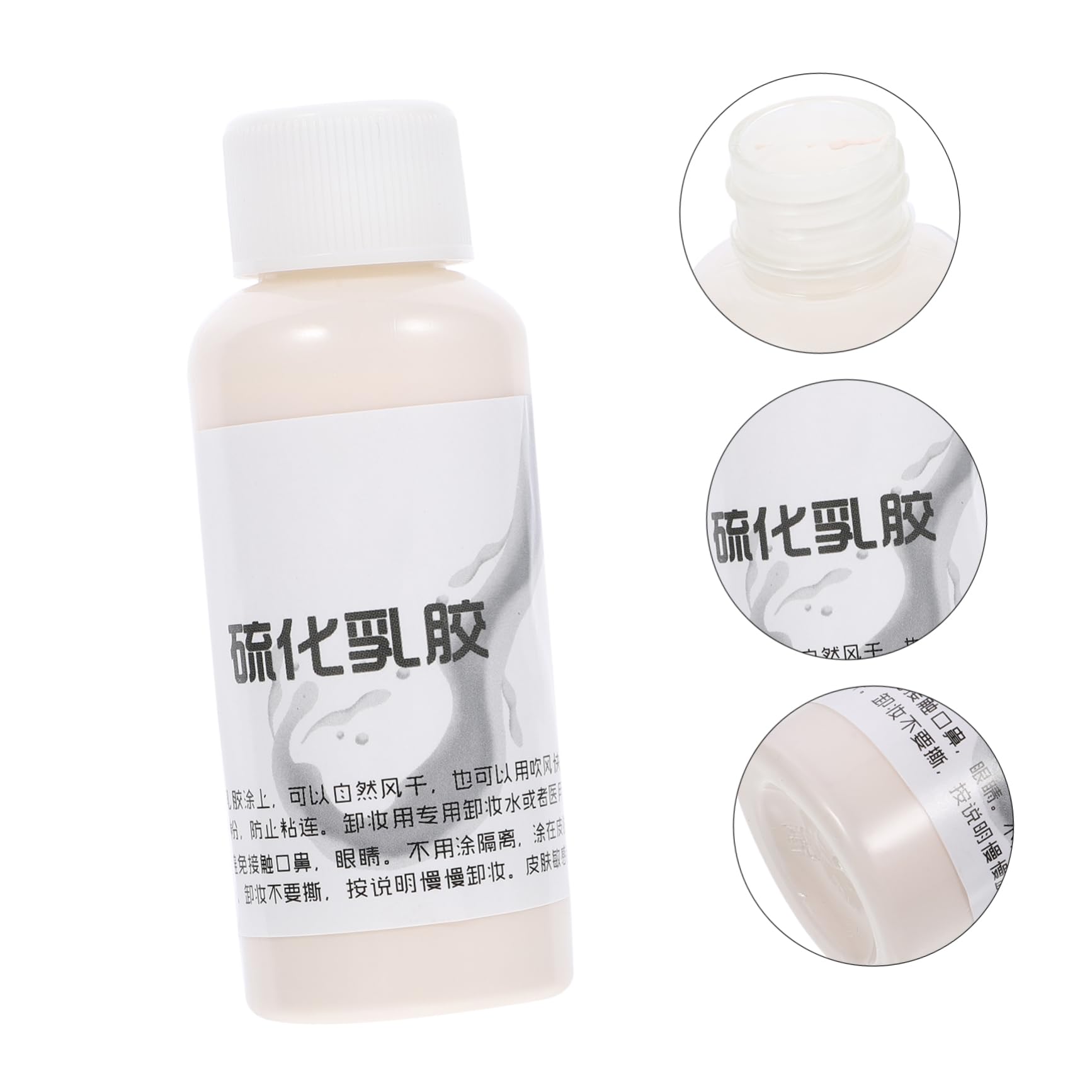 WOONEKY 4 Stück 1 flüssiges Latex halloween schminke halloween make up Falten-Make-up wrinkle schminkles Halloween-Make-up Spezialeffekt-Make-up vulkanisierter Latex Make-up Flüssiglatex