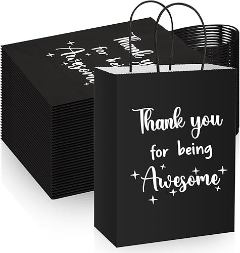 Miniatura 1 de Ctosree 20 bolsas de papel de regalo para empleados, compañeros de trabajo, colega de trabajo con asas, bolsas de regalo de agradecimiento para