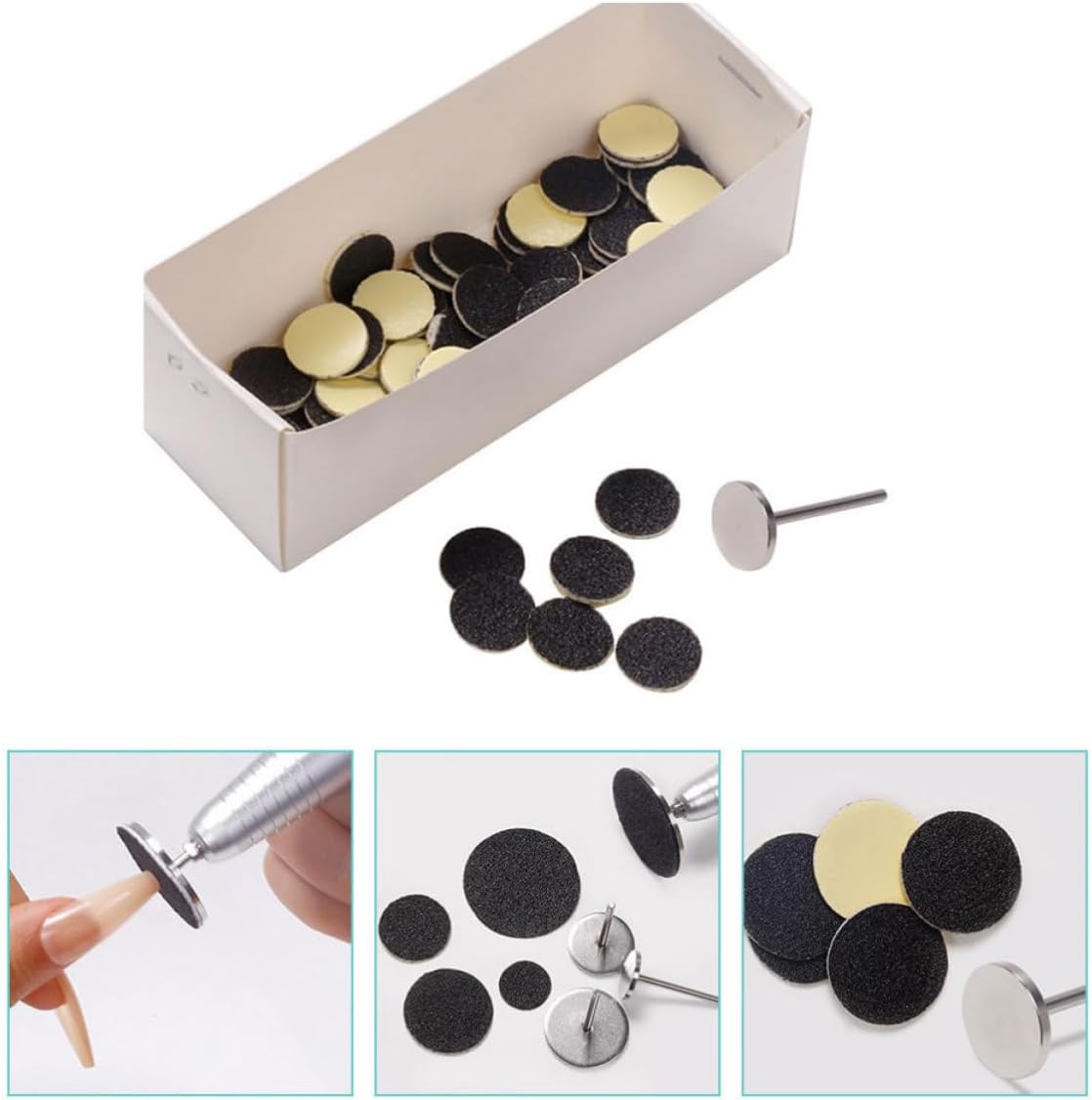 50pcs Electric Callus Remover Pads for Feet Replacement Discs Lightweight Stainless Steel Abrasive Sander for Foot Care Removing Rough and Dead Skin