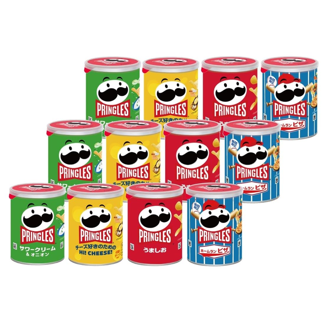 Amazon.co.jp: プリングルス ケロッグ S缶 4種*3本アソートセット (う
