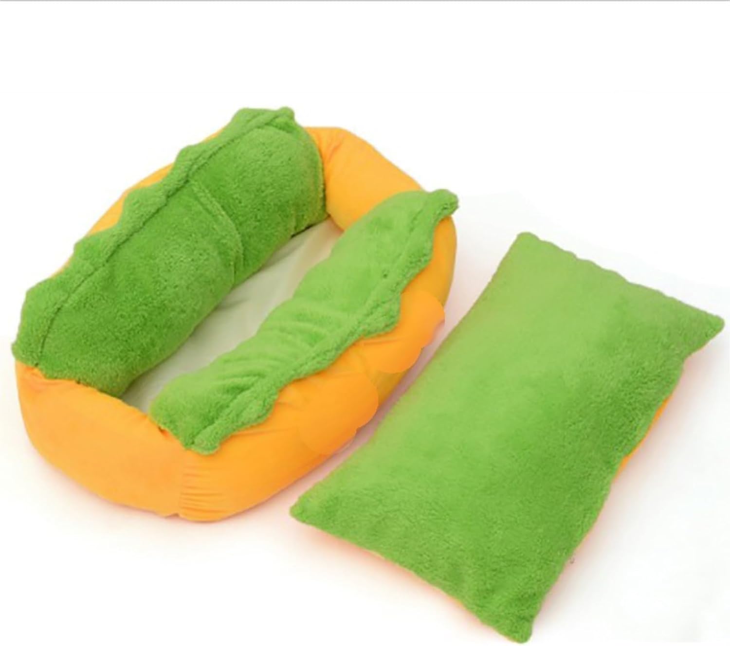 Dog Bed All Season Dog Kennel and Cat Kennel Removable and Washable Cat Kennel and Dog Mat Hot Dog Shape Warm Pet Kennel Mat Pet Bed (Color : A, Size : B) (A A)