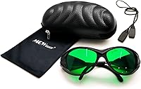 Vista 10 de MCWlaser Gafas de seguridad láser 190-470nm y 610-760nm para luz UV, azul, rojo rubí, verde, láser de picosegundo 405 nm, 445 nm, 450 nm, 635 nm